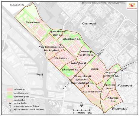 plattegrond Utrecht - Noordwest