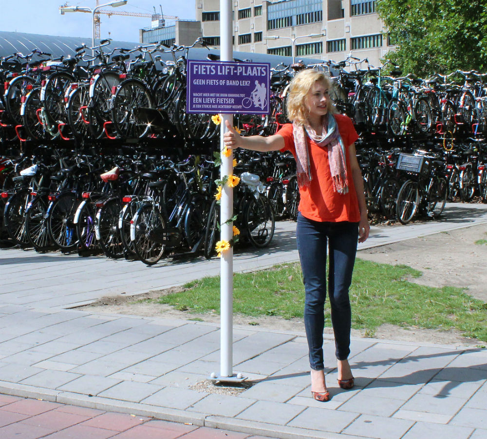 Experimentele fietsliftplaats Fietsliftplaats in Utrecht