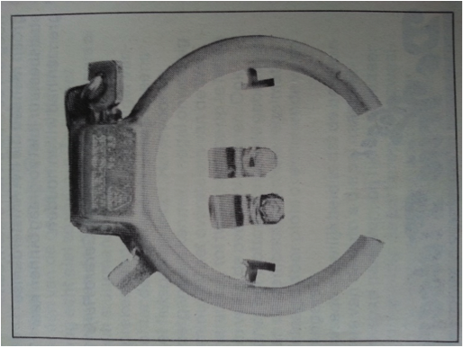 Fotobijschrift: Het Trelock-156-slot in de Vogelvrije Fietser van 1977 