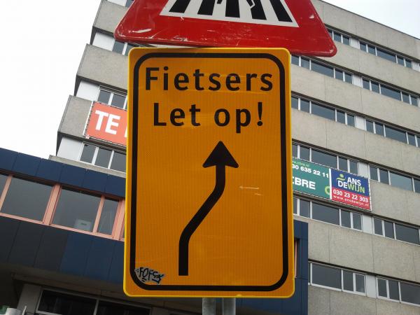 fietsers let op!