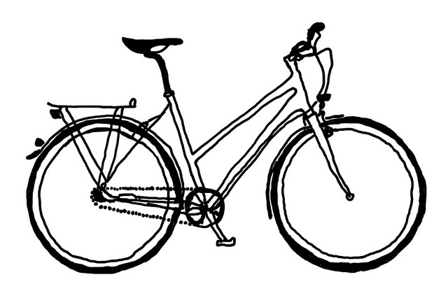 Fiets met stang tussen hoog en laag in