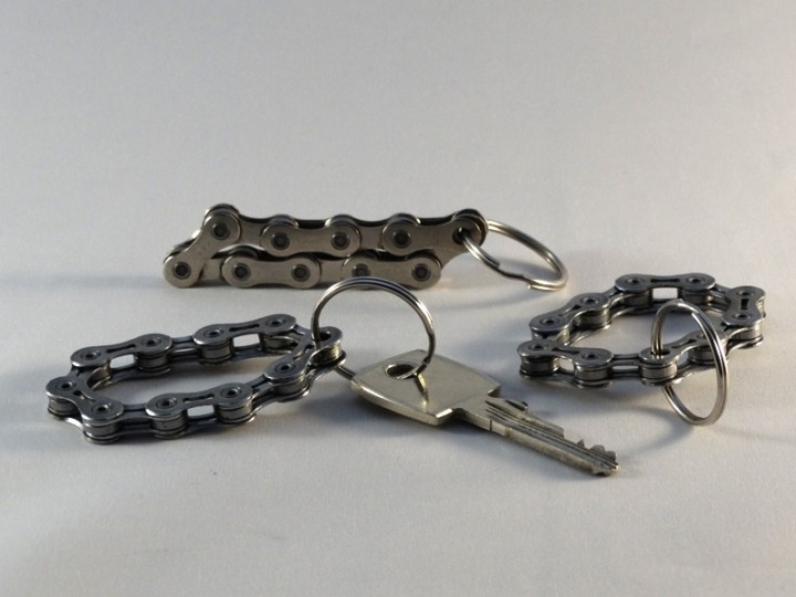 Sleutelhanger met gerecyclede schakels