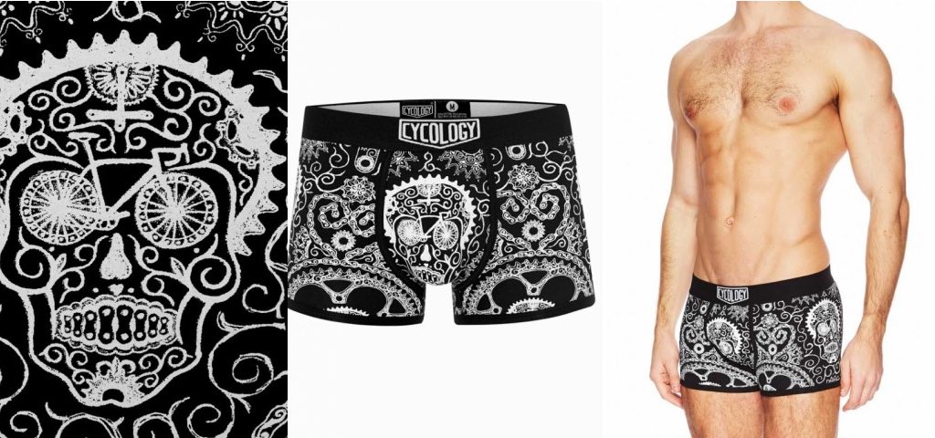 Herenboxer met schakels en tandwielen