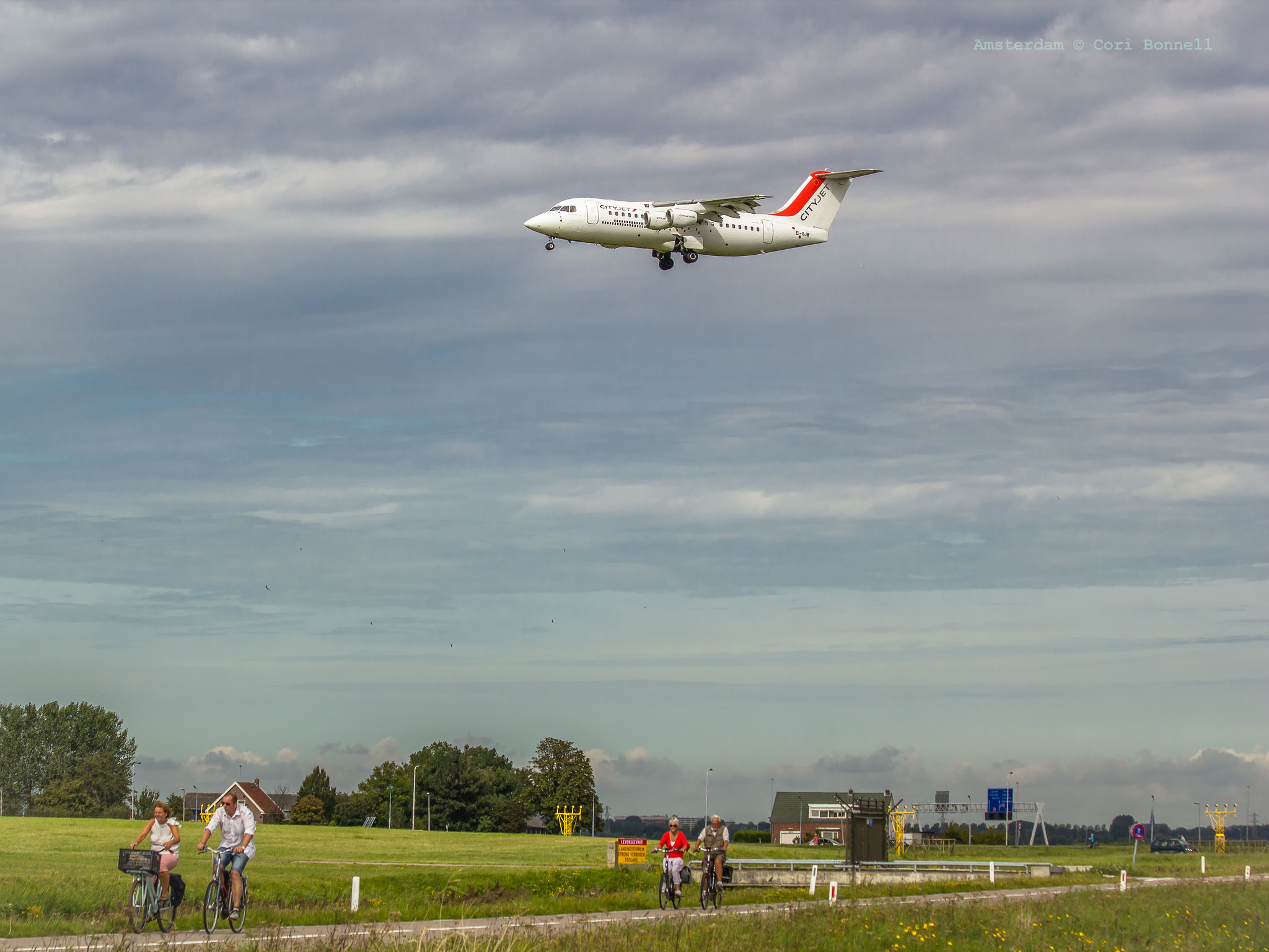 Fietsen bij Schiphol
