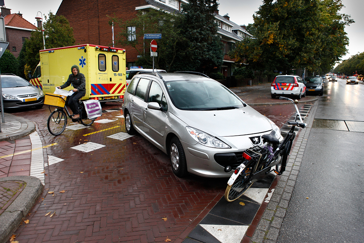 Ongeval tussen auto en fietser
