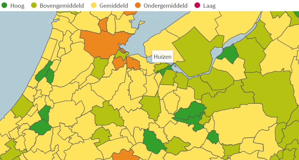 kaart van Nederland