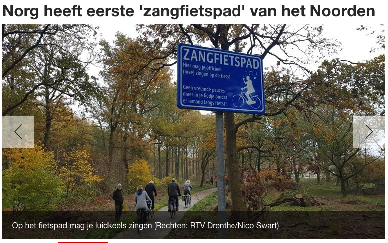 Zangfietspad in Norg