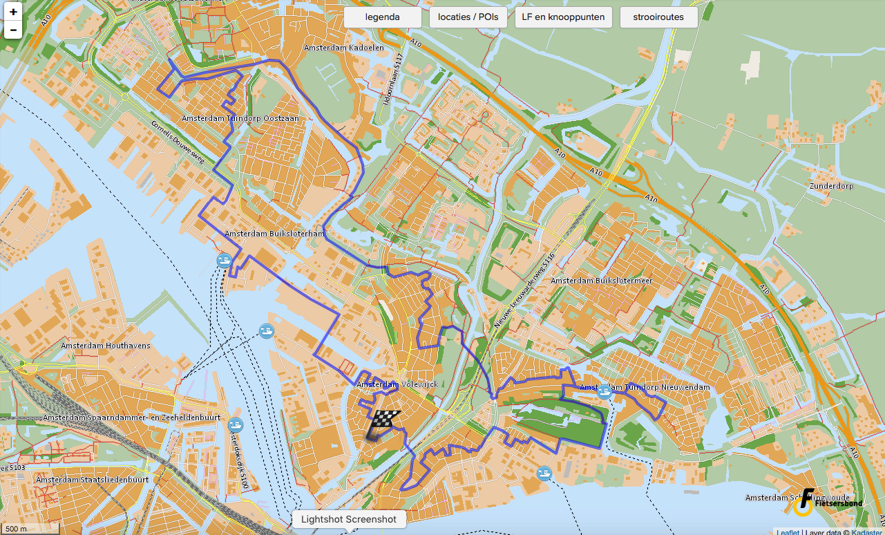 kaart in de Routeplanner