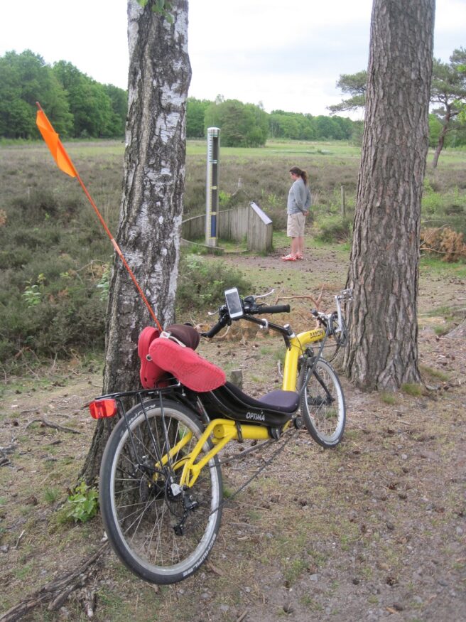 gele baron ligfiets vakantie