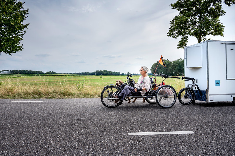 onderweg met fietscaravan