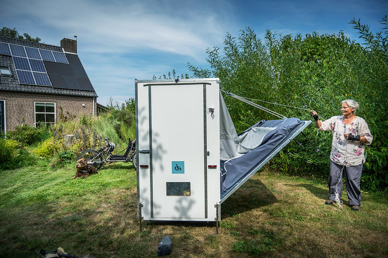 Openklappen fietscaravan