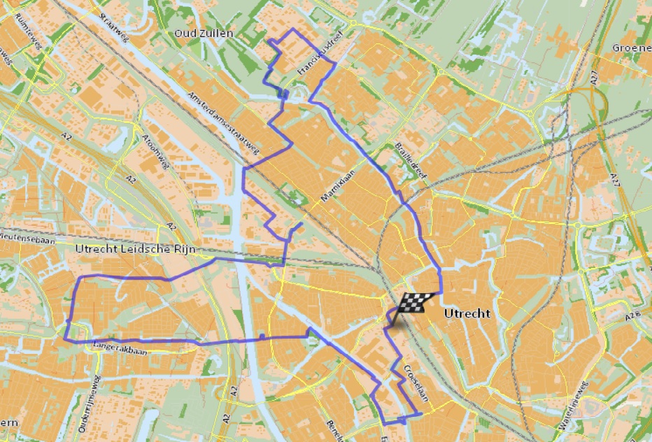 kaart bierroute Utrecht