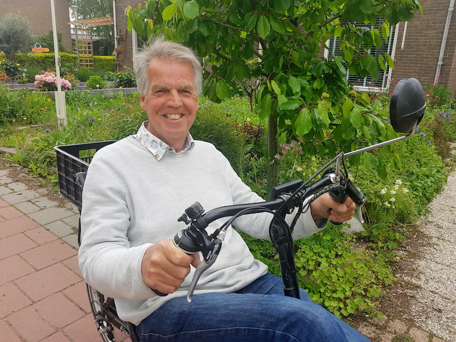 Portret op fiets