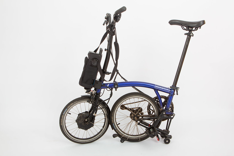 brompton electric half opgevouwen