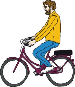 fietshouding rechtop