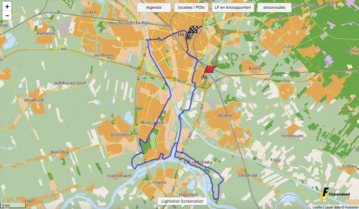 Route langs Utrechts water
