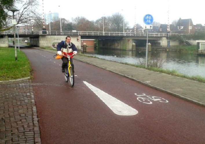 Druppelmarkering in plaats van een paaltje