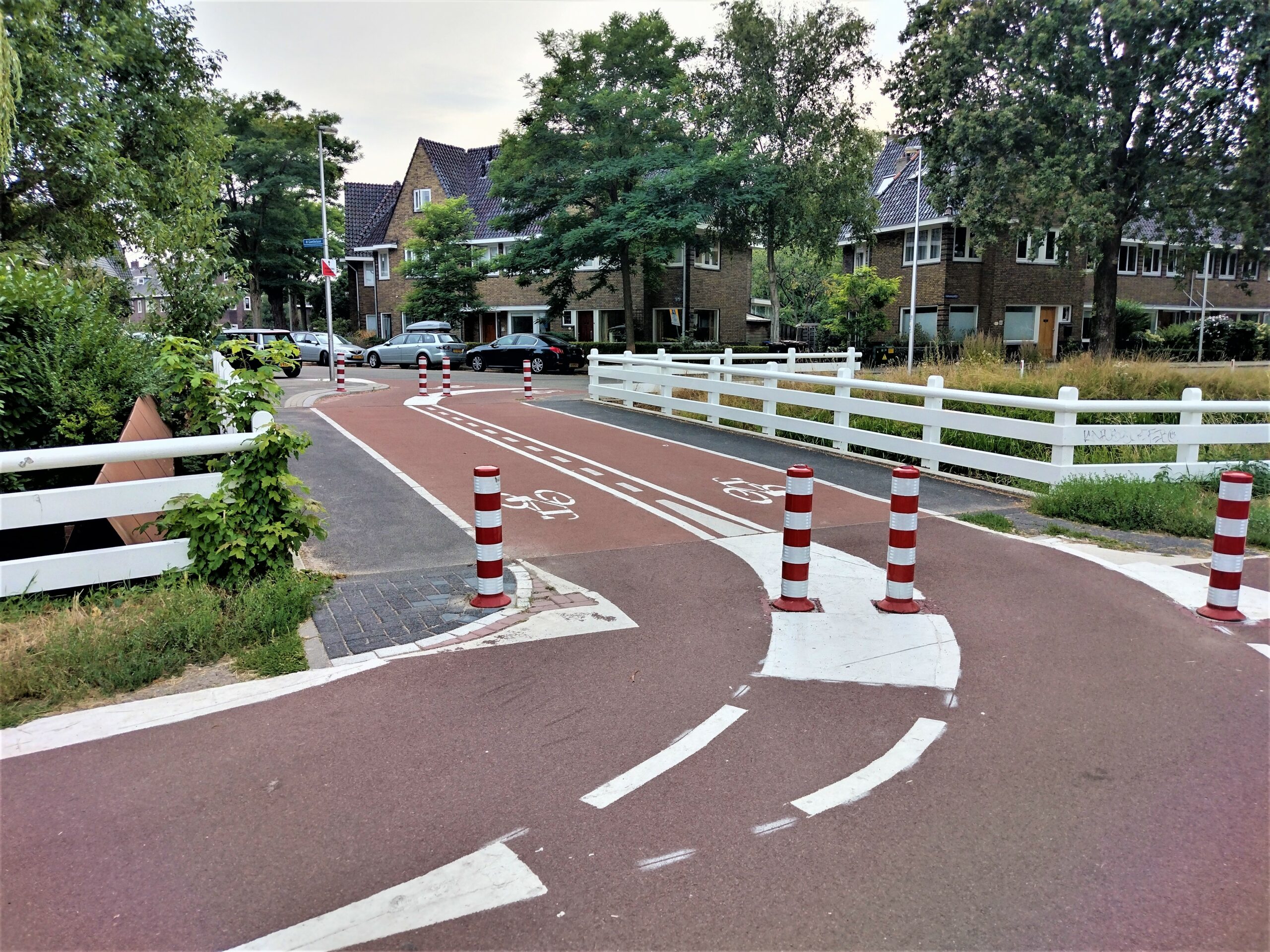 Paaltjes met markeringen