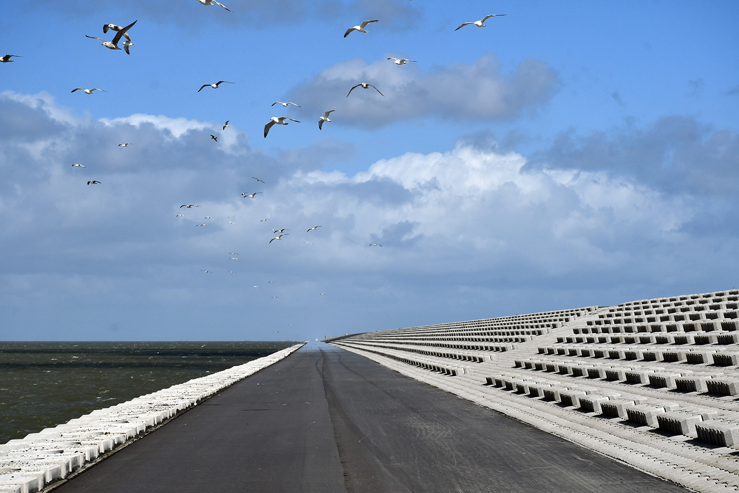 Nieuwe fietspad Afsluitdijk mei 2023