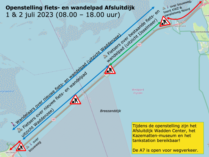 Openstelling fiets- en wandelpad Afsluitdijk 2023