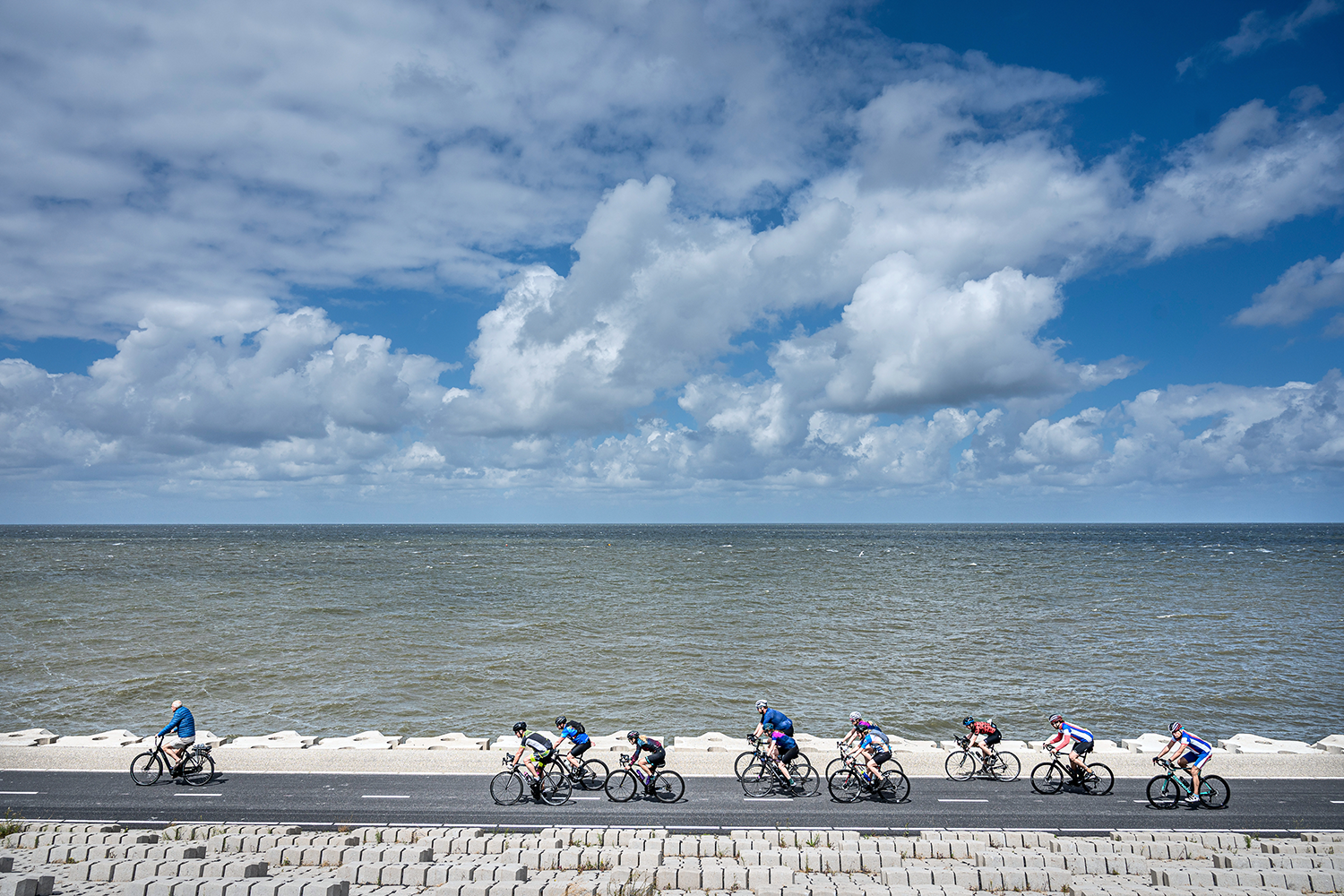 Op 1 en 2 juli 2023 was het fietspad over de Afsluitdijk eenmalig geopend.