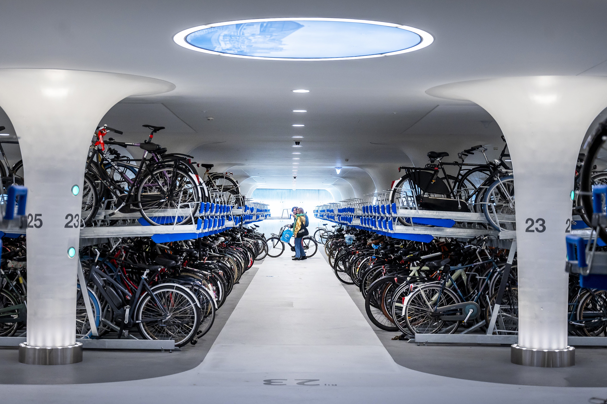 De fietsenstalling bij Amsterdam CS