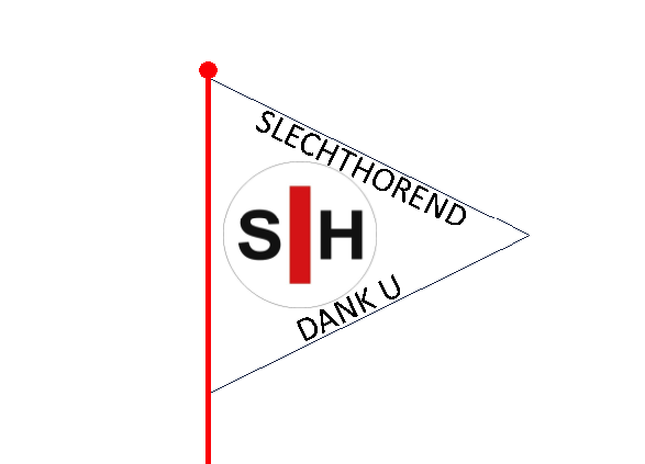 Geen bordje, geen T-shirt maar een vlag voor slechthorenden