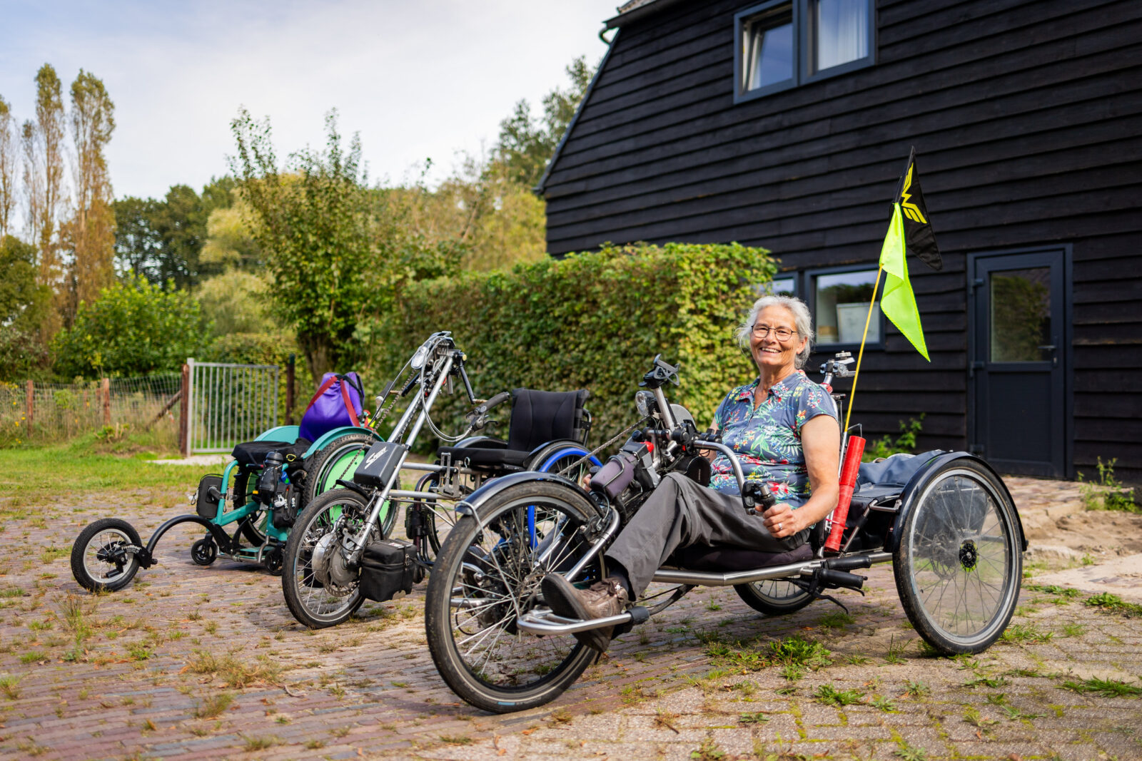 Astrid Oomen in haar handbike