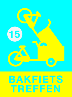 logo Bakfietstreffen 2015, bakfiets in een bakfiets
