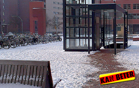 Foto: Lűbeckplein in de sneeuw
