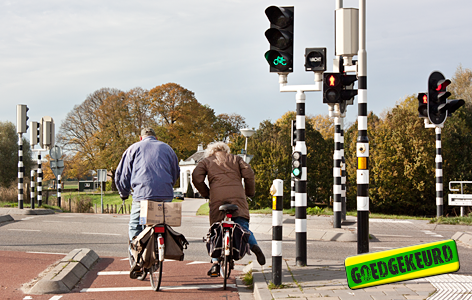 Foto: fietsverkeerslicht katerveerweg