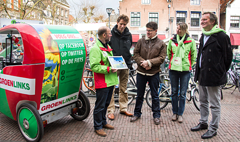 Foto Patrick Rijke legt uit waarom aan Fietsersbond-Zwolle de prijs verdient.