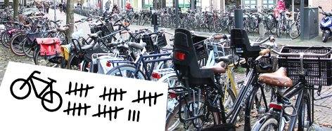 Foto fietsen in stalling