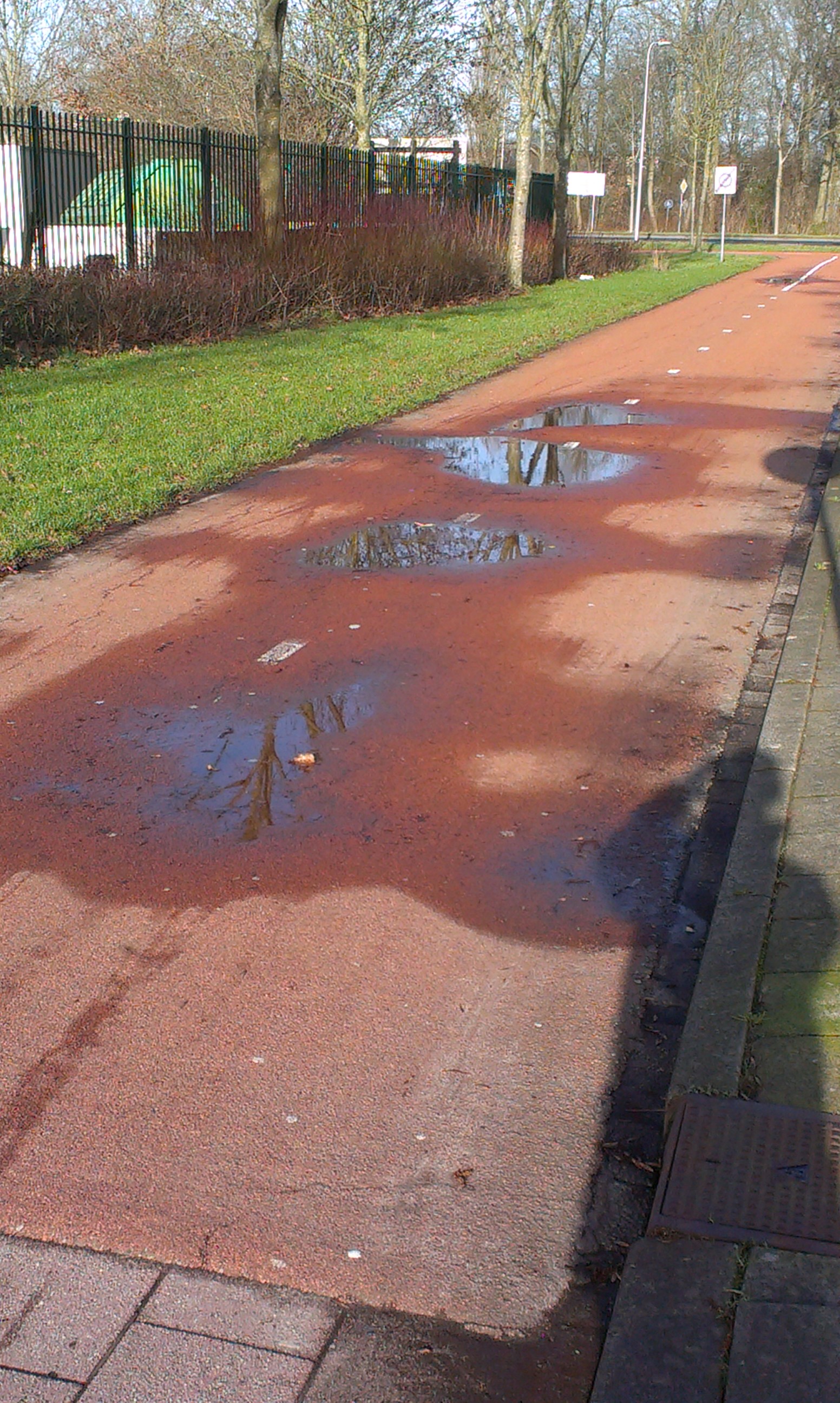 Foto: plasvorming fietspad