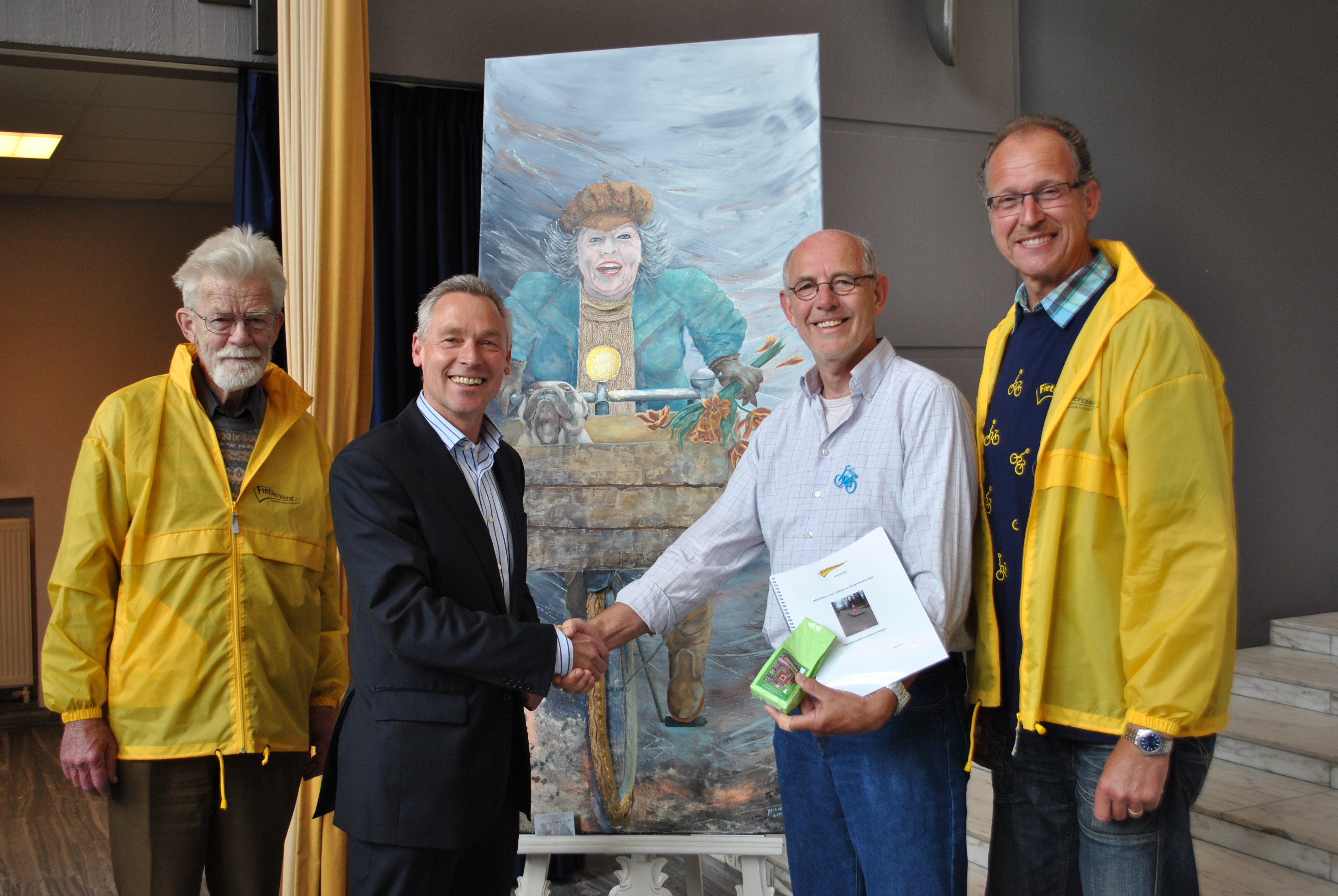 aanbieden aan wethouder de Vries