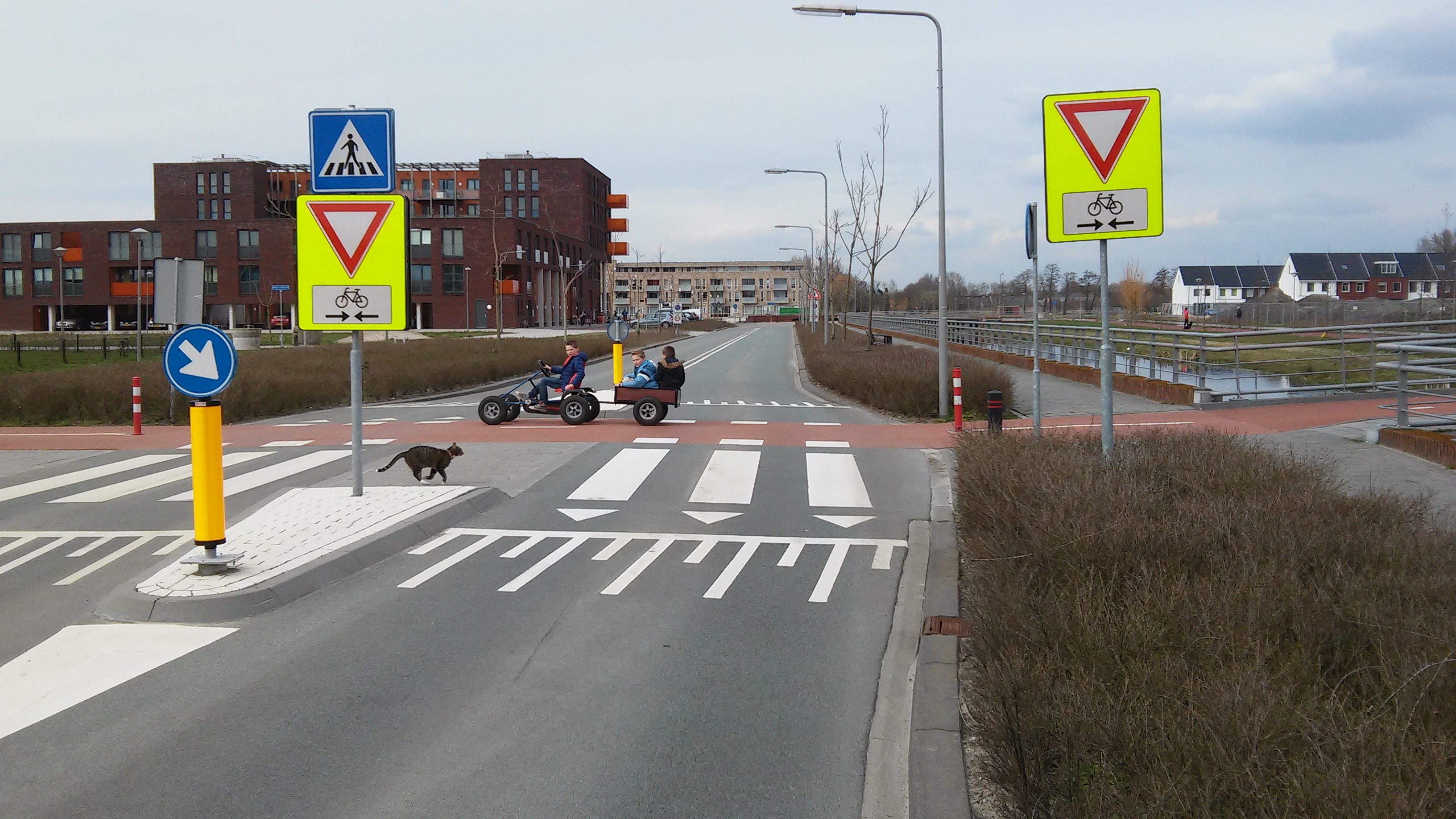 fietspadoversteek voor kinderen